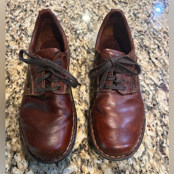 Born Shoes - Born women’s  Casual Leather Lace-Up Shoes - Brown 7.5